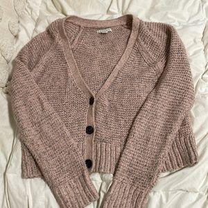 American eagle women’s pink cardigan